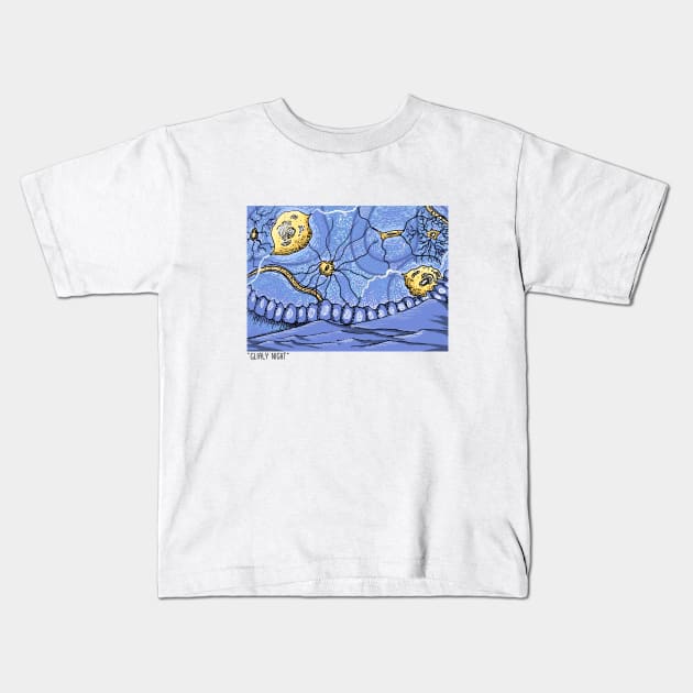 Glialy Night Kids T-Shirt by Adol_Klambi